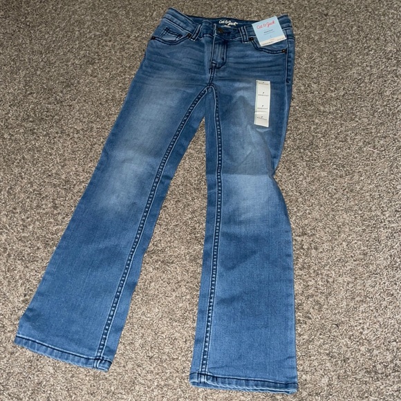 Jeans Bootcut Stretch Pour Fille Cat & Jack - Taille 12, Délavage Moyen, Taille Ajustable, Occasion Très Bon état
